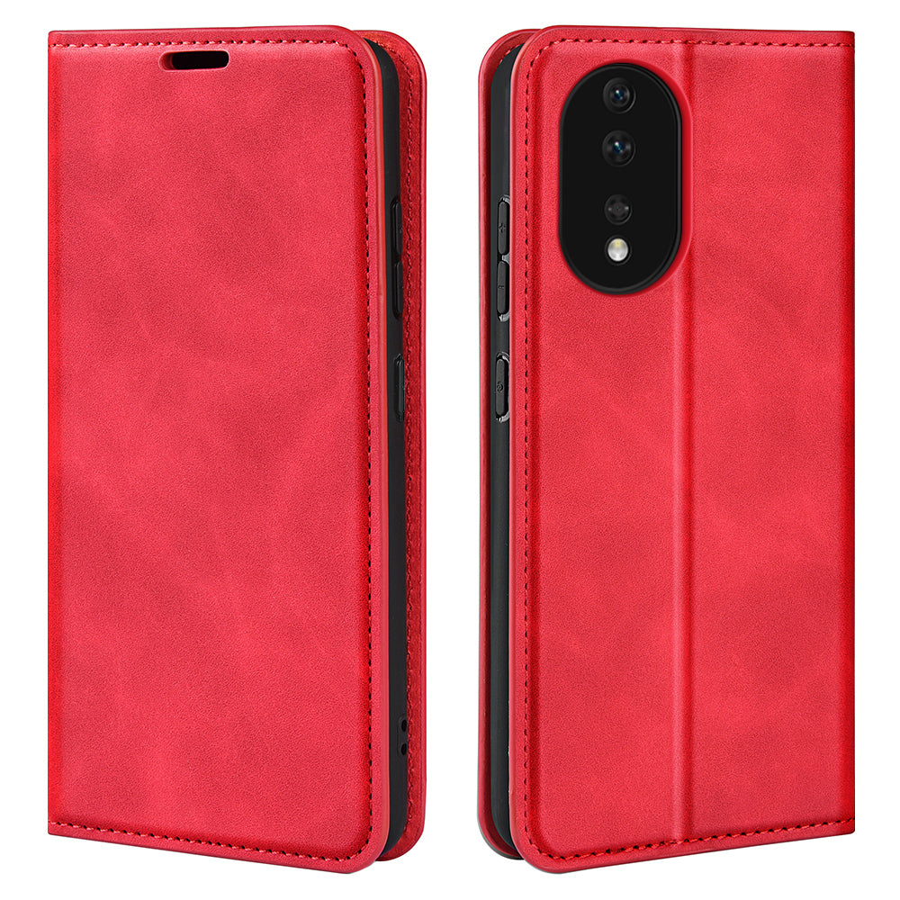 For Honor 80 5G Skin-touch Feeling Magnetic Auto-absorbed Wallet Case PU Leather Stand Flip Phone Cover For Honor 80 5G Skin-touch Feeling Magnetic Auto-absorbed Wallet Case PU Leather Stand Flip Phone Cover